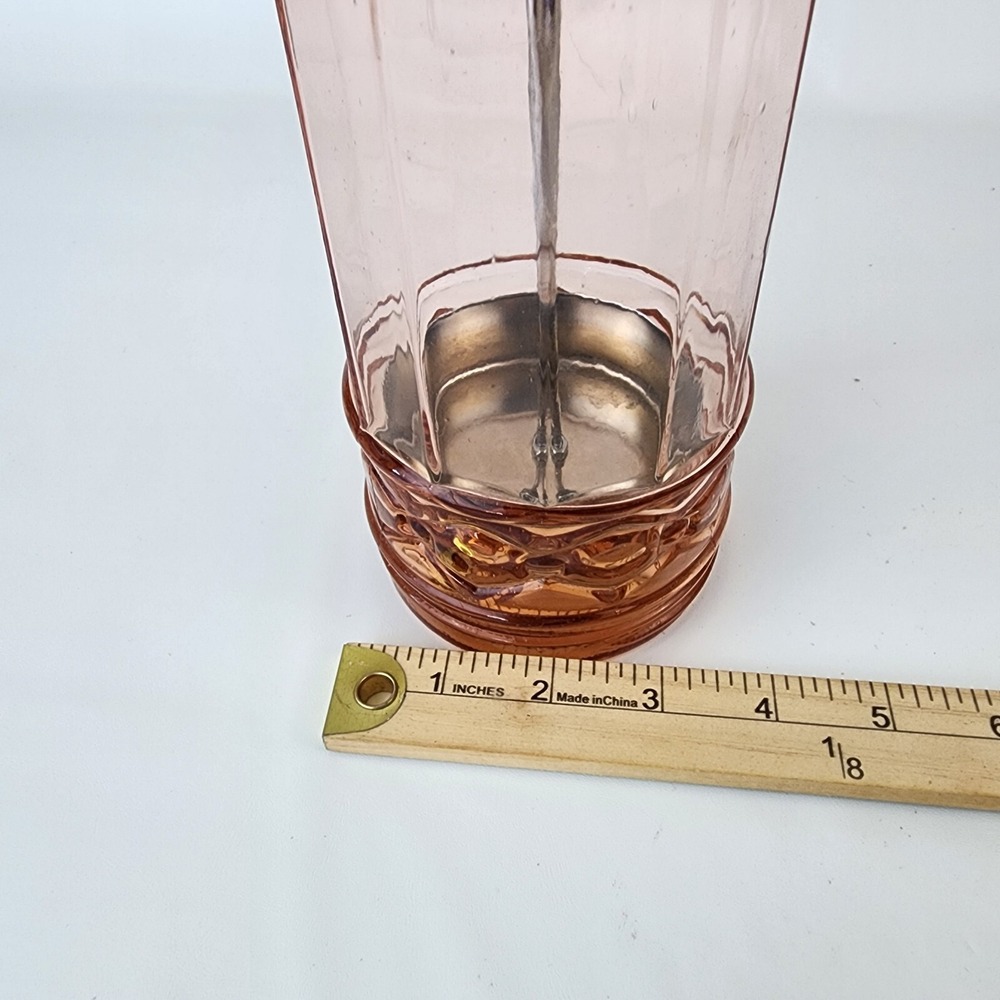 Pink‎ Depression Glass Straw Dispenser Straw Holder - Picture 6 of 7